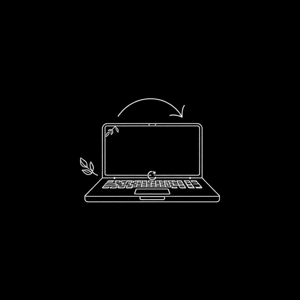 Refurbished laptop illustration